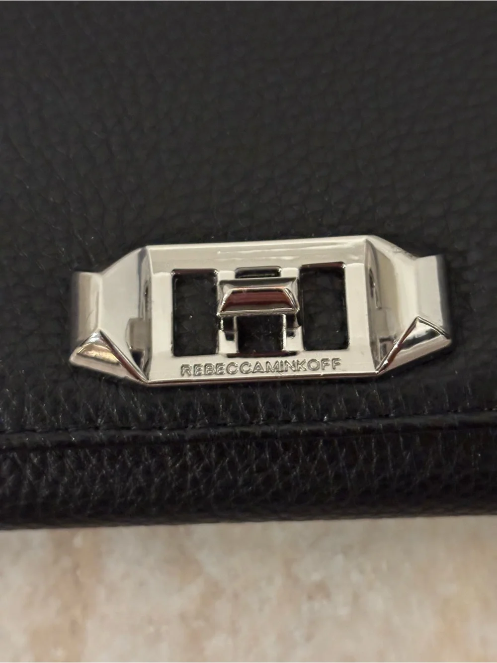 Rebecca Minkoff Black Leather Wristlet Wallet iphone case